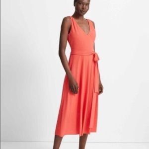 Club Monaco Jadrien Rib Faux Wrap Midi Dress